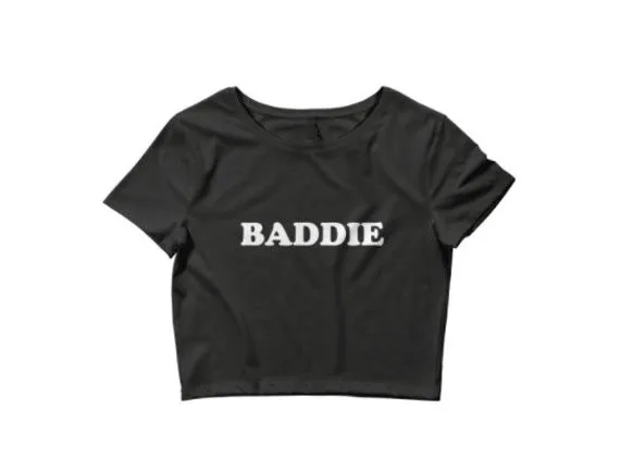 Skuggnas Baddie Women Tumblr Cropped T-shirt Aesthetic Tees Gift for Her Aesthetic Shirts Pastel Grunge Babe Coachella Shirt Top