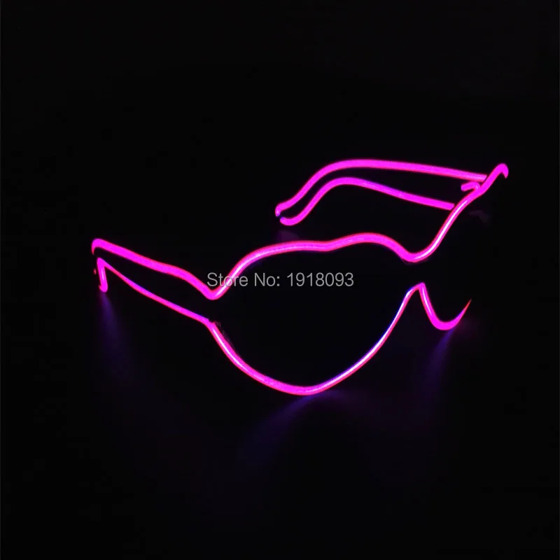 Hot Sales 10 colors Optional Sound active EL Wire LED Strip Neon Glasses Lover's Gift For Christmas Haloween Party Decor