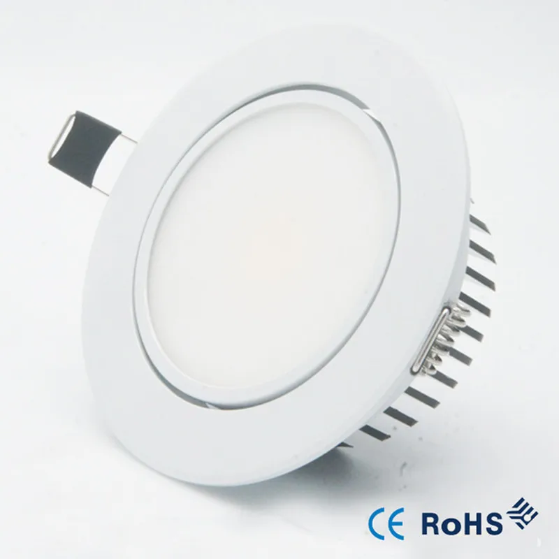 Novo 5w 9 12 regulável led downlight luz cob luz de teto 85-265v luzes embutidas de teto iluminação interna + driver de led