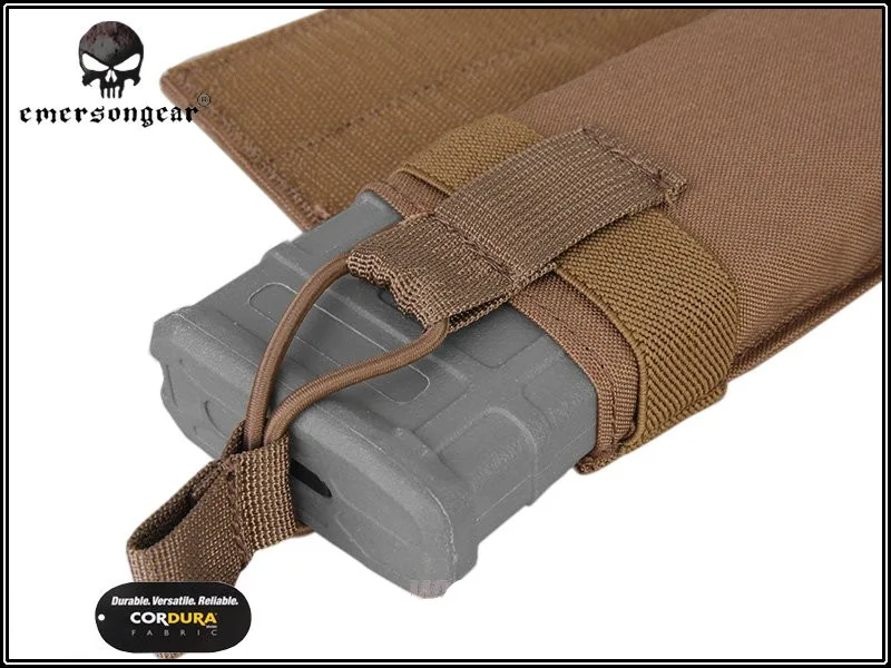 Emersongear-Side-Pull Magazine Pouch M4, Molle Hunting Mag Pouch, Hook and Loop Combat Gear, Multicam, Brown, MCBK, EM9044