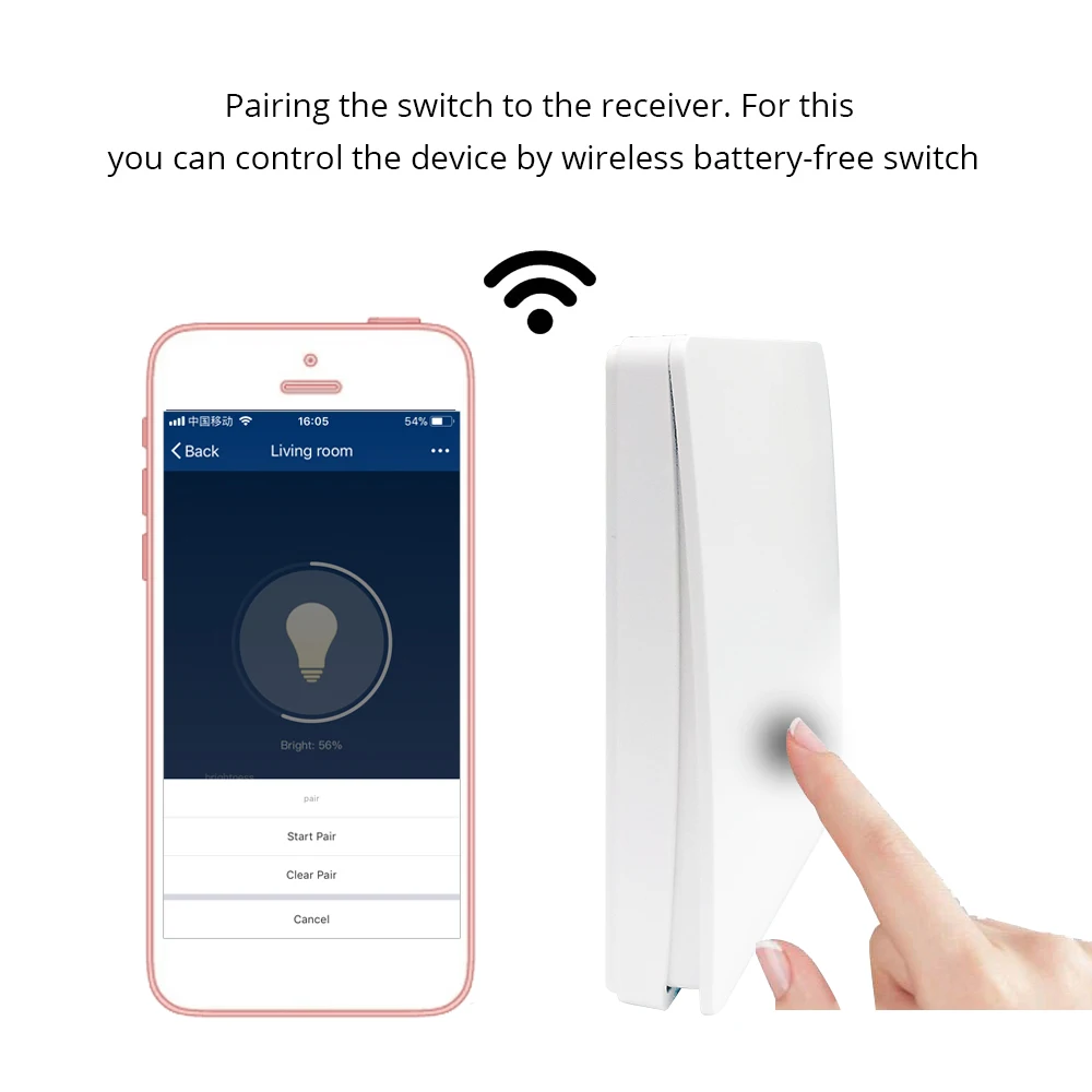 Zemismart  Food Waste Disposers Garbage Disposal Wireless Kenitic Switch with Receiver Remote Control No Drilling No Pipe