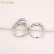 Vintage Wedding Rings Set 925 Silver 4Ct #3