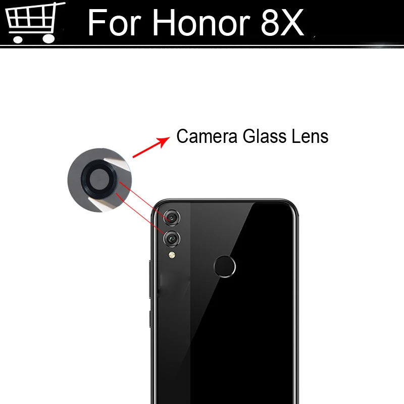 

Original New For Huawei Honor 8X 8x Rear Back Camera Glass Lens For Huawei Honor 8 X Repair Spare Parts Honor8X Replacement