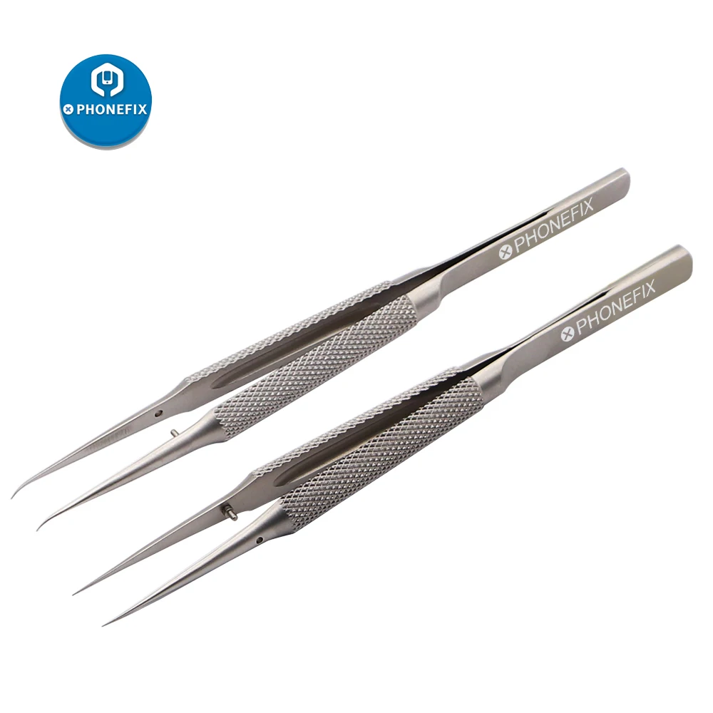 PHONE Durable Anti-acid Stainless Steel/ Titanium Alloy Tweezers Phone Fix Nipper Motherboard Link Wire Chip Pick Up Tool