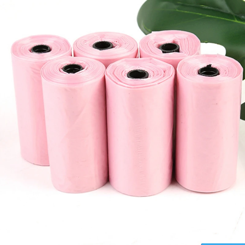 

20 Rolls 300 Pcs Pet Garbage Bag Pink Biodegradable Clean up Fecal bags Dog Garbage Bags Outdoor Toilet Pick Up Bag Pet Supplies