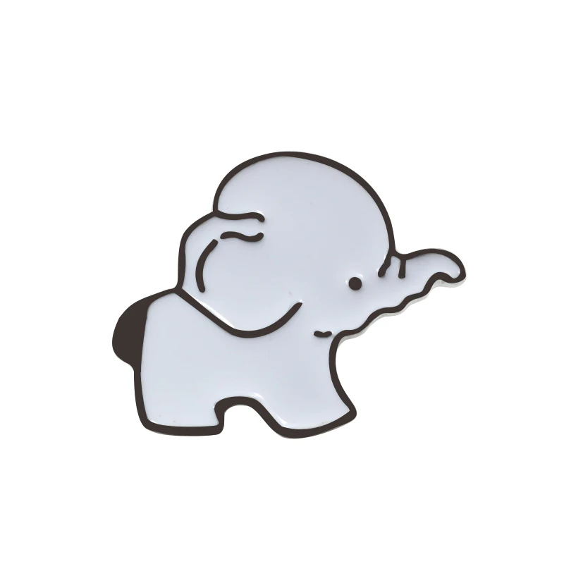 Fashion Creative Cartoon Elephant Brooch Pin Metal Cute  Animal Cowboy Hat Badge Boy Girl Brooches Pins For Women Child Gifts