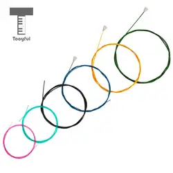 Tooyful-juego de cuerdas de nailon para guitarra clásica, piezas de 6 cuerdas, colores del arco iris