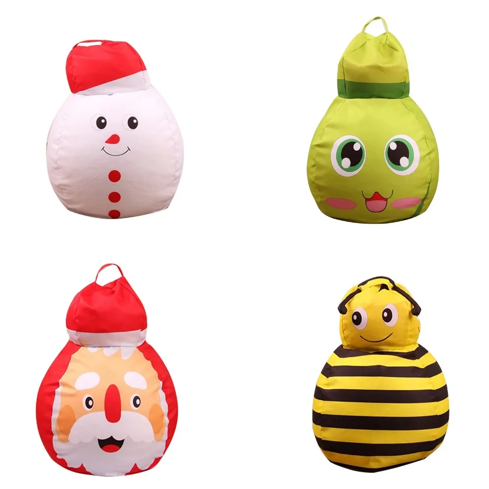 80pcs/lot 26 inch Santa Claus Snowman Storage Stuff bag honeybee Storage Bean Bag Kids Clothes Plush Toy Storage bags Pouch