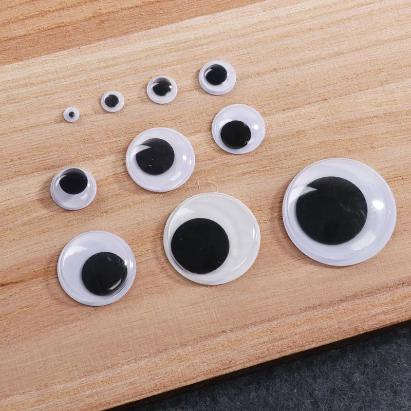 Not Self-adhesive Wiggle eyes 4mm-30mm Dolls Eye DIY Craft Googly Black Eyes Used For Doll Accessories Sewing Supplies