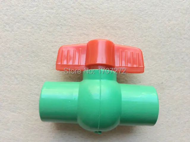 

Free shipping Color Green Quality Enviromental Friendly PPR ball valve in Size DN20 for Irrigation water pipeline