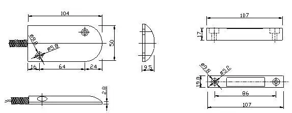 2020 MJ-62 N.O type Roller shutter door contact