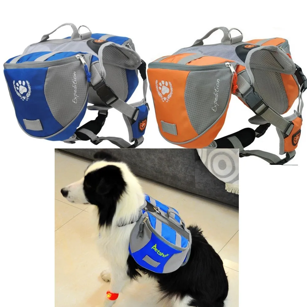 Outdoor Adjustable Pet Dog Bag Large Saddle Bag Large Capacity Dog Backpack with PU and Air Mesh Meterial Dog Carriers Bags