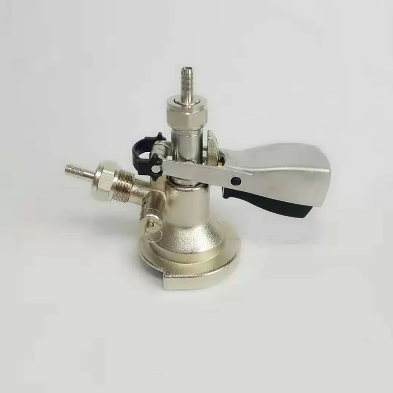 

Beer dispenser ,A type keg coupler,keg head with pressure relief ,brass body ,stainless steel probe,5/8G'