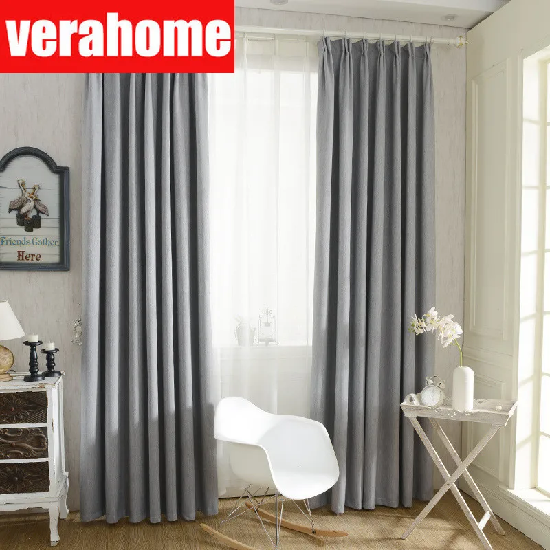 

Grey blackout curtains for living room bedroom brown window Thick curtain drapes windows treatment home decor