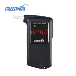 Alta Precisão Profissional Digital Respiração Alcohol Tester Bafômetro, AT-858S, Novo