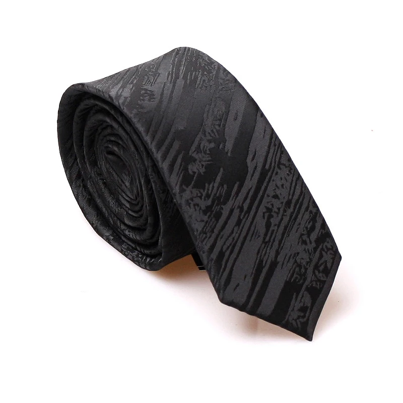 NEW Fashion Slim 5cm Ties for Men Black Casual Skinny Necktie Formal Salon Business Work Corbatas Accessories Men’s Ties Gift