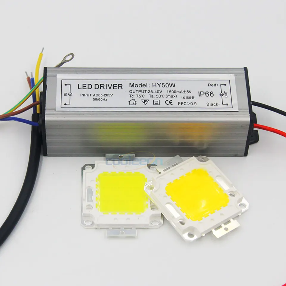 2 Stück COB LED Chip 50W DC 30-36V – 6000-6500K  Produktbild-Vorschau 3