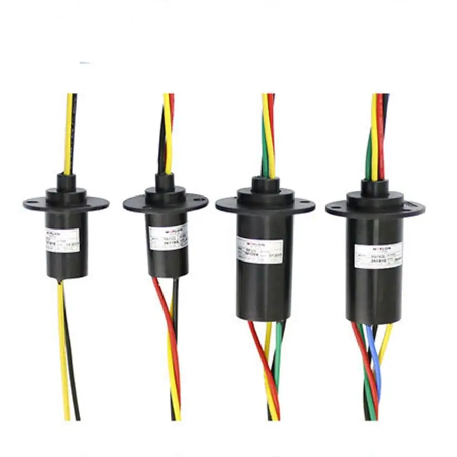 

2/3/4/5/6/12 Wires 2/5/10/20/30A Circuits 250Rpm Capsule Slip Ring 600V For Monitor Robotic IP51 Lead Length:300mm