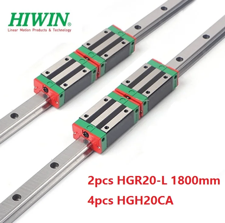 

2pcs 100% Original New Hiwin HGR20 -L 1800mm linear guide/rail + 4pcs HGH20CA linear narrow blocks for CNC router