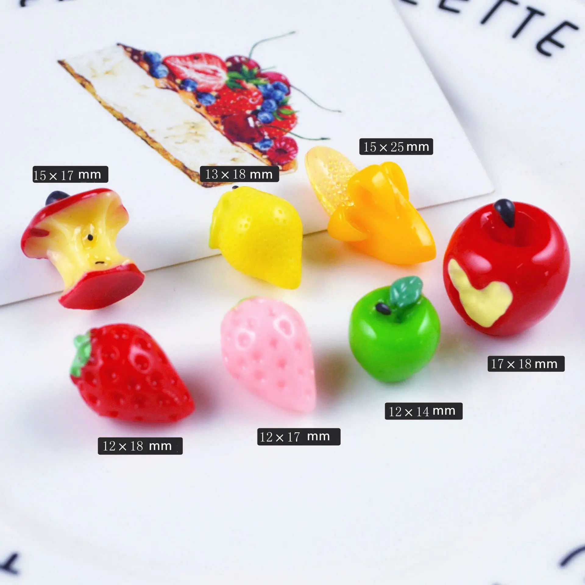 8pcs Simulation Fruits Banana Apple Lemon Strawberry  Kitchen Toys For Children Pretend Play Toys Fruit Store and Home Decorati