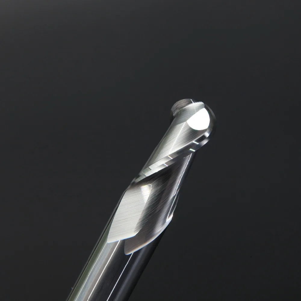 Lijun fresa de ponta redonda de carboneto, 2 sulcos, 3mm a 20mm, de aço de tungstênio, hrc55