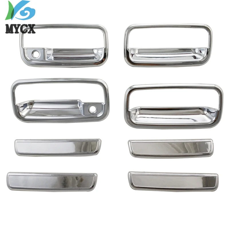 chrome door handle insert For Toyota Land cruiser Prado fj90 SUV ABS Car Styling accessories side door handle bowl 8PCS