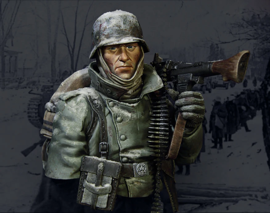 model kit resin kit machine gunner winter Germany X-102