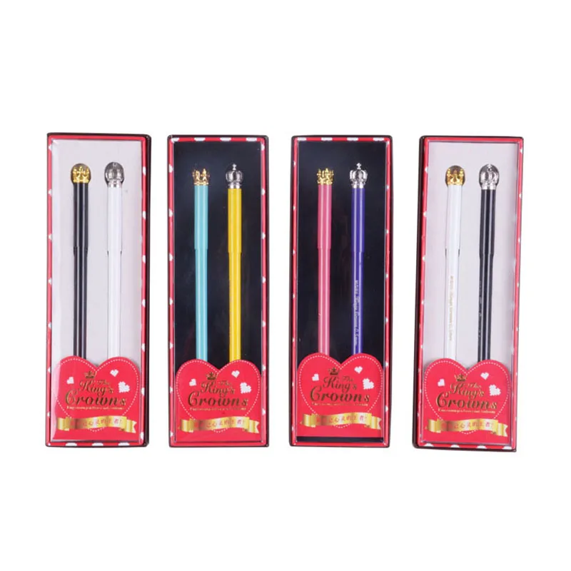 M&G Treasure crown Pen Set 0.5mm black neutral pen metal couple gift pen