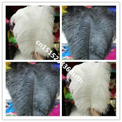 Wholesale 100pcs Quality natural ostrich feather 16-18inch/40-45cm Decorative diy stage performance Clothing accessories wedding