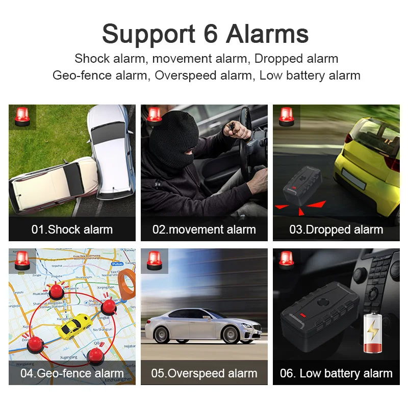 Car GPS Tracker LK209C 20000mAh 240 Days Standby Asset GPS Tracker Waterproof Magnet Locator Drop Shock Alarm Lifetime Free APP