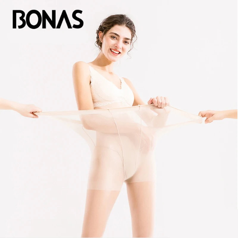 

BONAS 15D Thin Pantyhose Women Plus Size Tights Women Solid Breathable Nylon Tights Sexy Panty Collant Femme Stockings Spandex