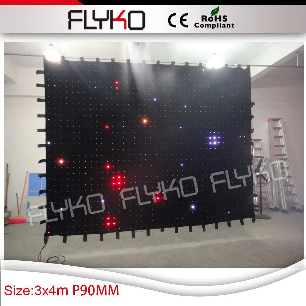 

Free shipping 3x4m P9CM Flexible folding install led display for backdrop