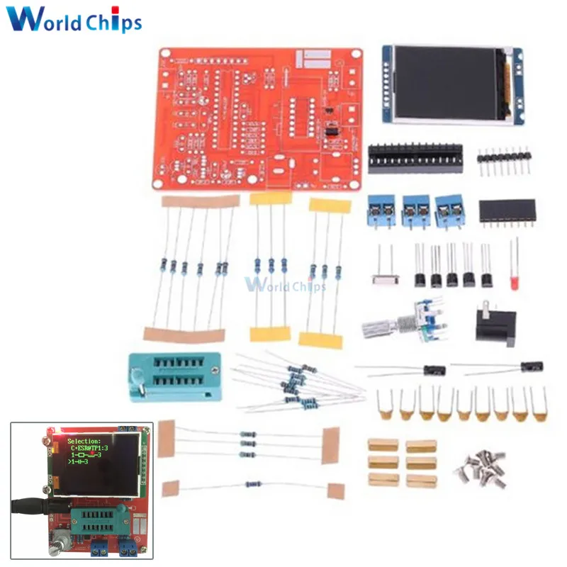 TFT GM328 Mega328 Transistor Tester LCR meter Square wave Signal Generator DIY Kit