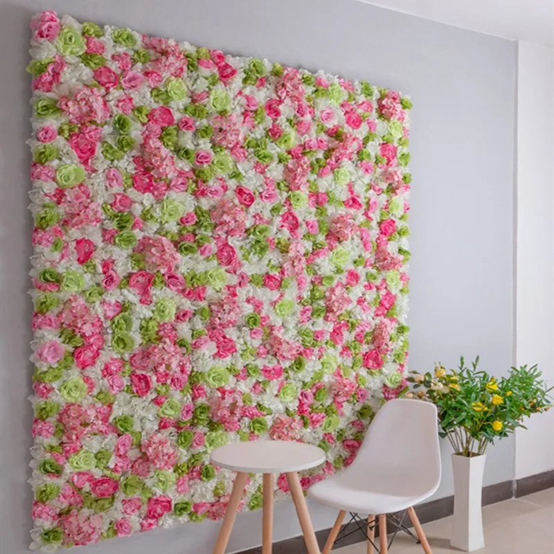 

Free Shipping Artificial Hydrangeas Rose Flower Wall for Wedding Decoration Flowers Panels Baby Shower Xmas Backdrop Decor