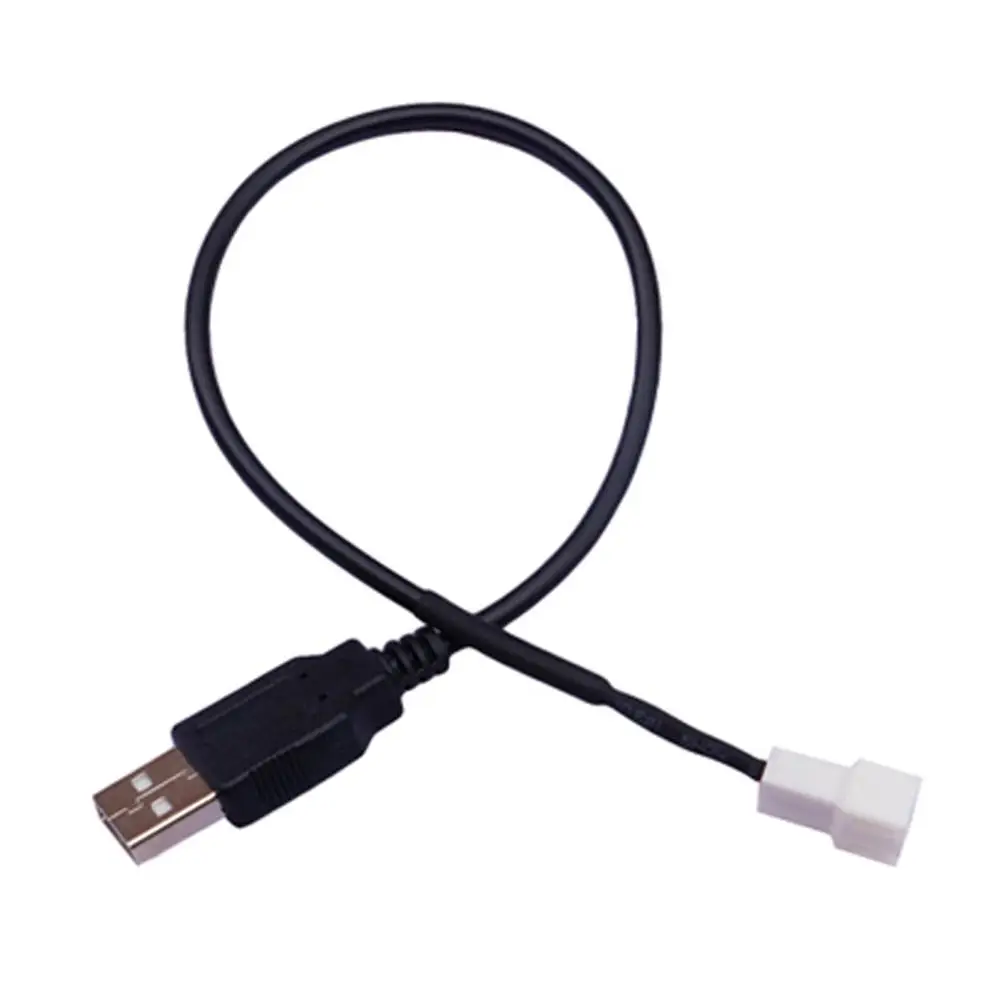 USB A Male to 2 Pin Case Fan Adapter Connector Cable for PC Desktop Computer