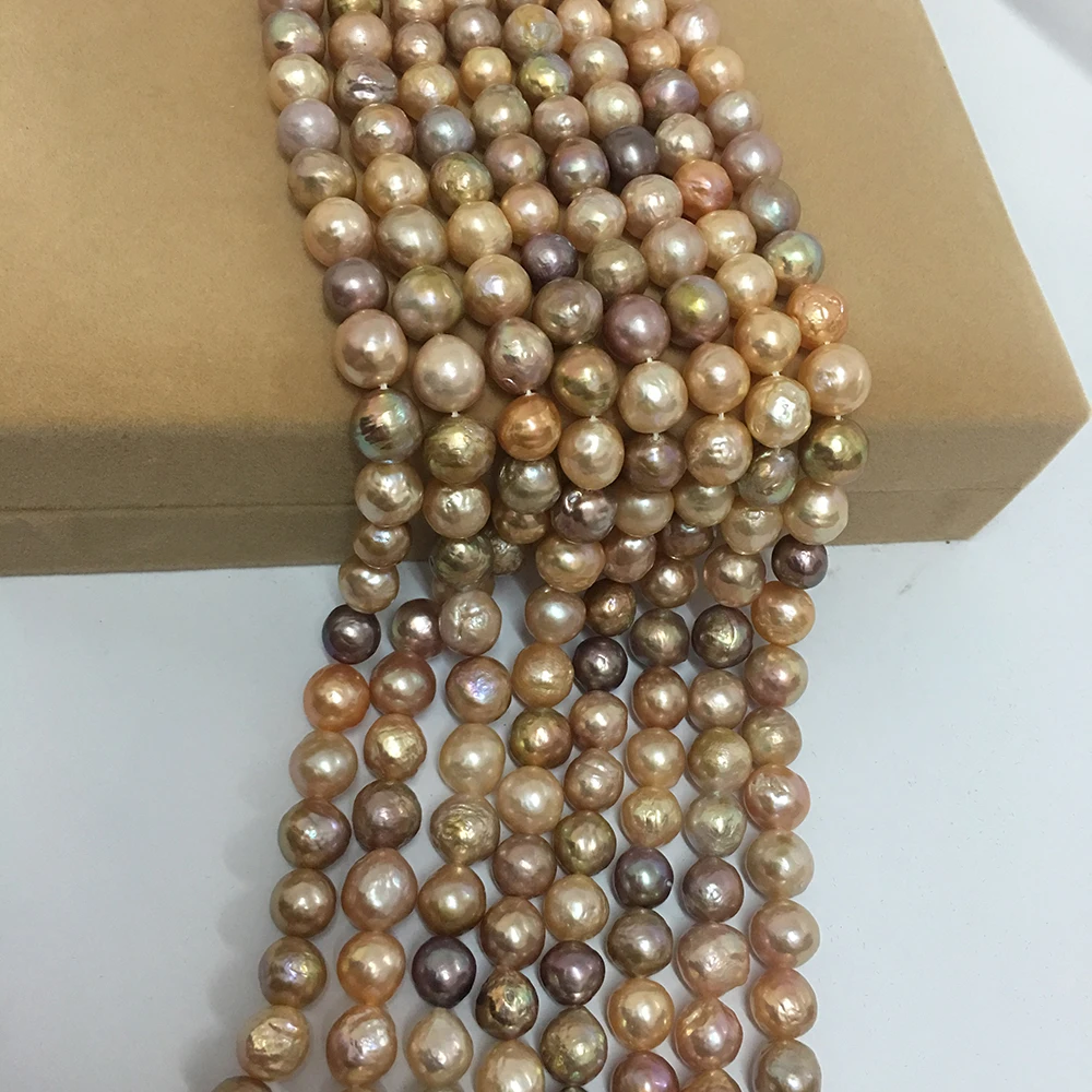 pearl beads,9-11 mm 100% Real freshwater loose pearl ,near round kasumi baroque shape-high luster-AA pearls-nature color pearl