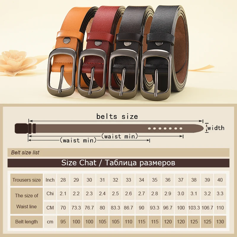 DINISITON New Women Genuine Leather Belt For Female Strap Casual All-match Ladies Adjustable Belts Designer High Quality Brand