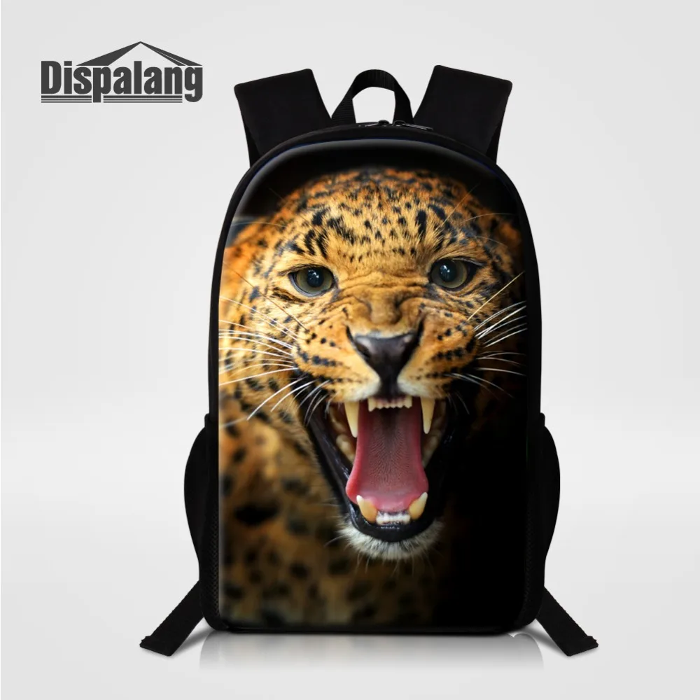 

Dispalang Men's Cool Bagpack Animals Leopard Wolf Horse Tiger School Bags For Boys Male Mochila Children School Backpacks Rugtas