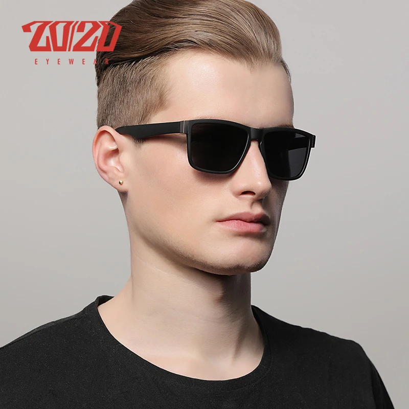 20/20 Classic Polarized Sunglasses Men Glasses Driving Coating Black Frame Fishing Driving Eyewear Male Sun Glasses PL278