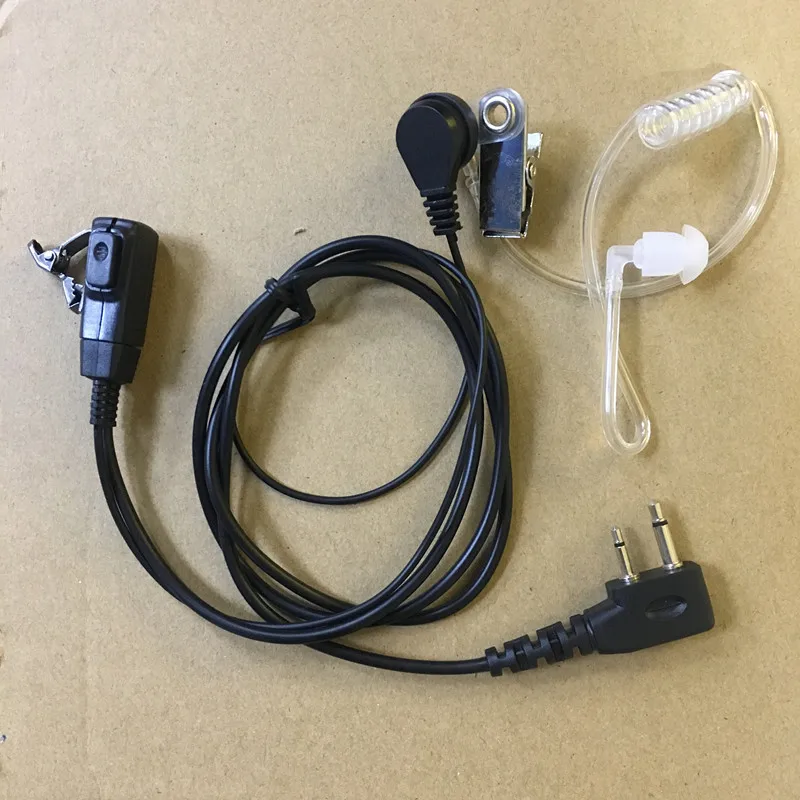 سماعة رأس صوتية لأنبوب الهواء الشفاف ، 2 دبابيس لـ ICOM IC V8 V82 V85 F11 F26 F4008A F31 F4GT F3021 F3001 وما إلى ذلك جهاز اتصال لاسلكي