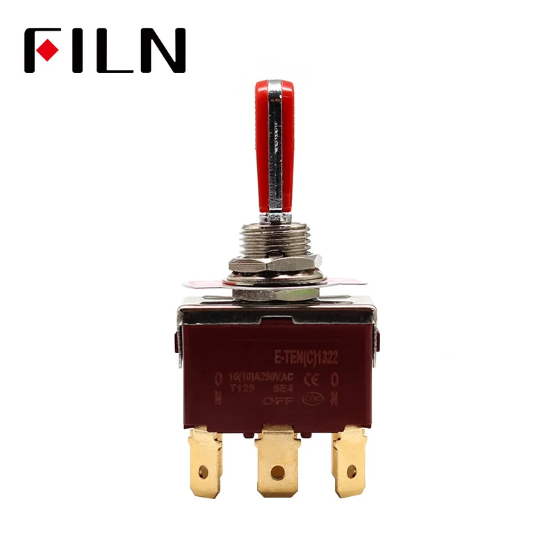 16A250VAC ON/OFF/ON ON/ON 3 Position Heavy Duty 6.3mm quick faston terminal car auto big toggle switch