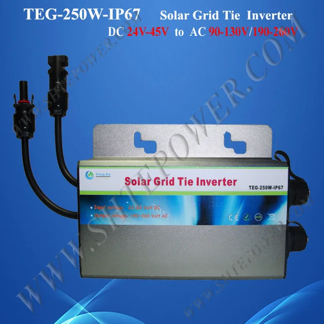 micro grid 250w inverter grid tie solar system dc 24v 36v  to ac 230v solar inverter grid