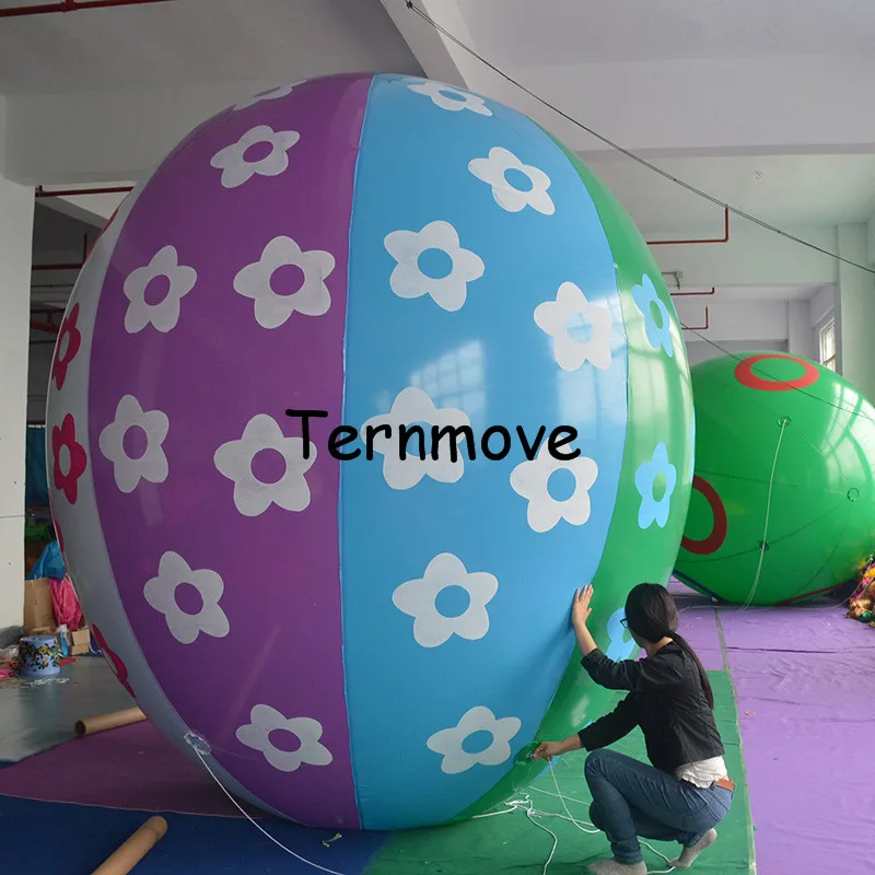 Airtight PVC Giant inflatable egg advertising egg replica inflatable model 3m inflatable egg balloon for easter day