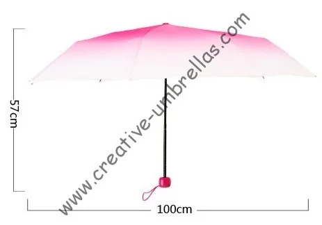 Three fold  umbrellas,hand open,parasol,sunshade,supermini,colour gradient umbrellas,gradually changing color,princess umbrellas