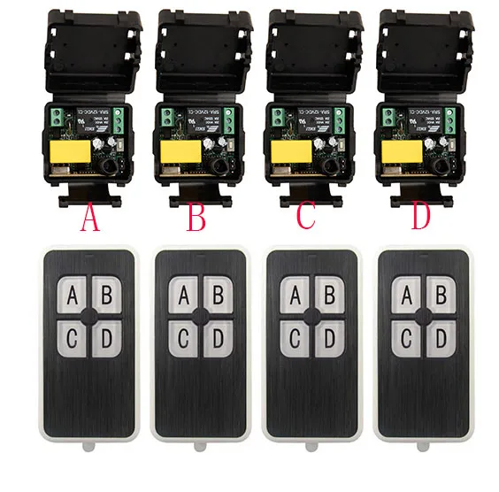 

AC220V 1CH Wireless RF Remote Control Switch Ultra -thin acrylic Transmitter+Receiver for Appliances Gate Garage Door shutters