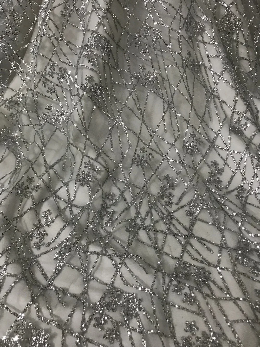 

fashion glued glitter sequins embroidery tulle mesh lace J-52824 for stage show