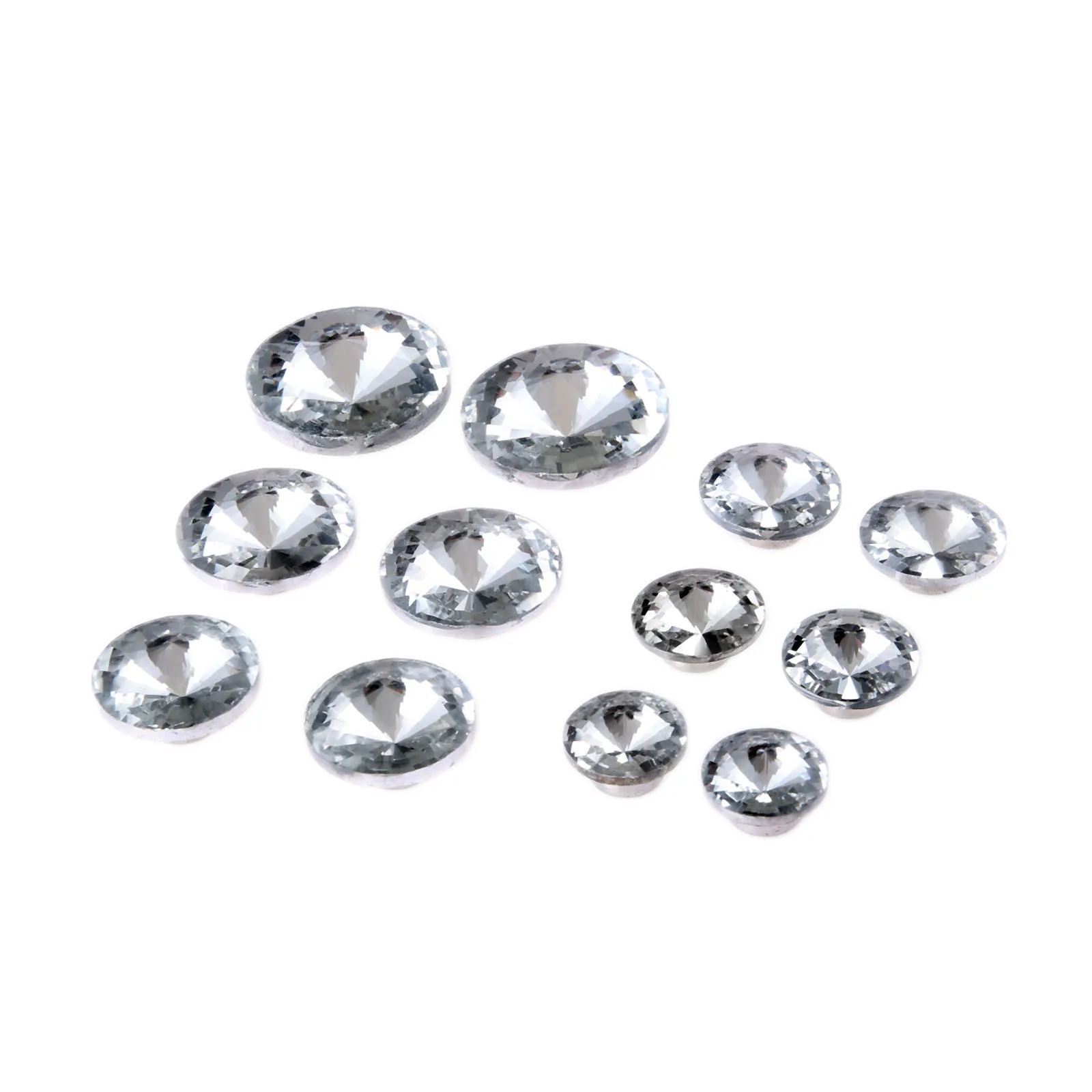 DRELD 10Pcs Diamond Crystal Upholstery Nails Button Tack Stud Pins Sofa Bag Wall Decoration Furniture Accessory 16/18/22/25/30mm