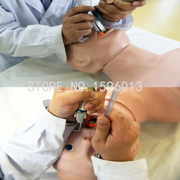 Advanced Half Body CPR and Intubation Training Manikin,Adult First Aid Airway Care Mannequin