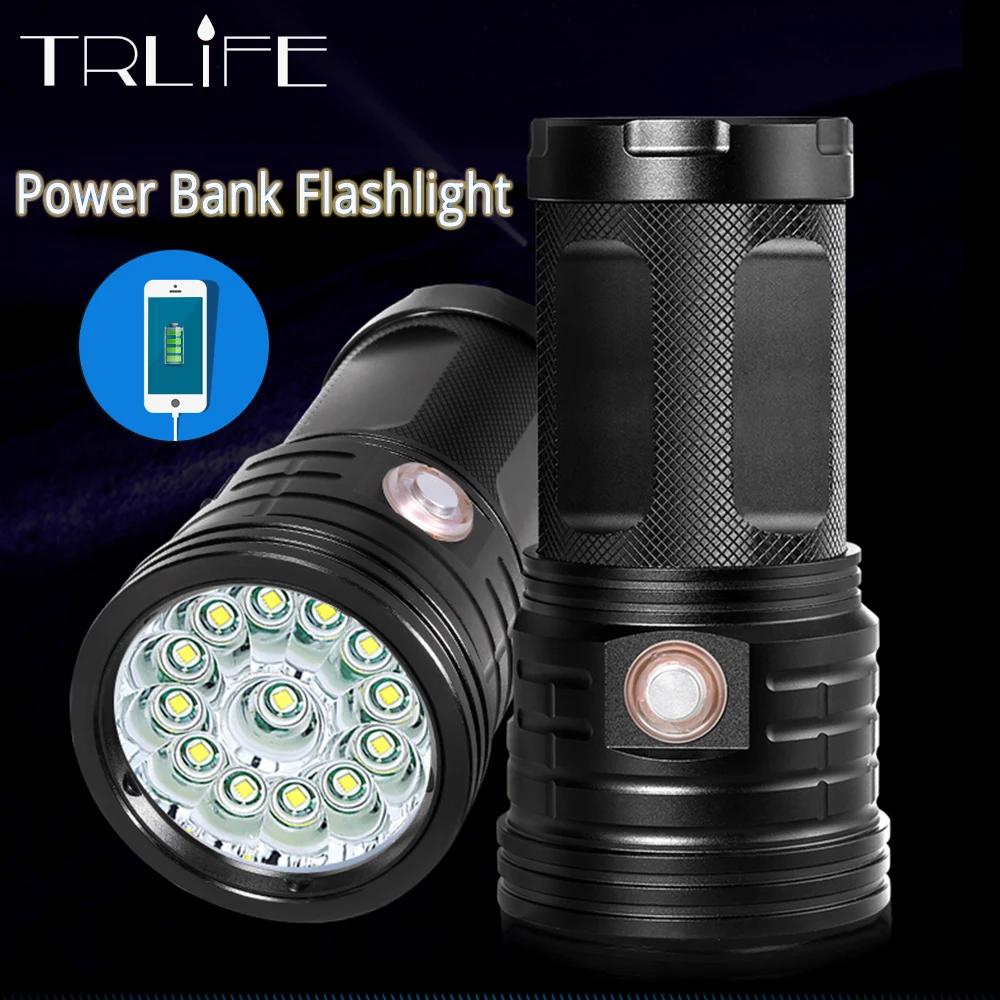 

Most Powerful 18*T6 LED Torch LED Flashlight 3 Modes USB Charging Linterna Portable Lamp for Charging Phone Power Bank