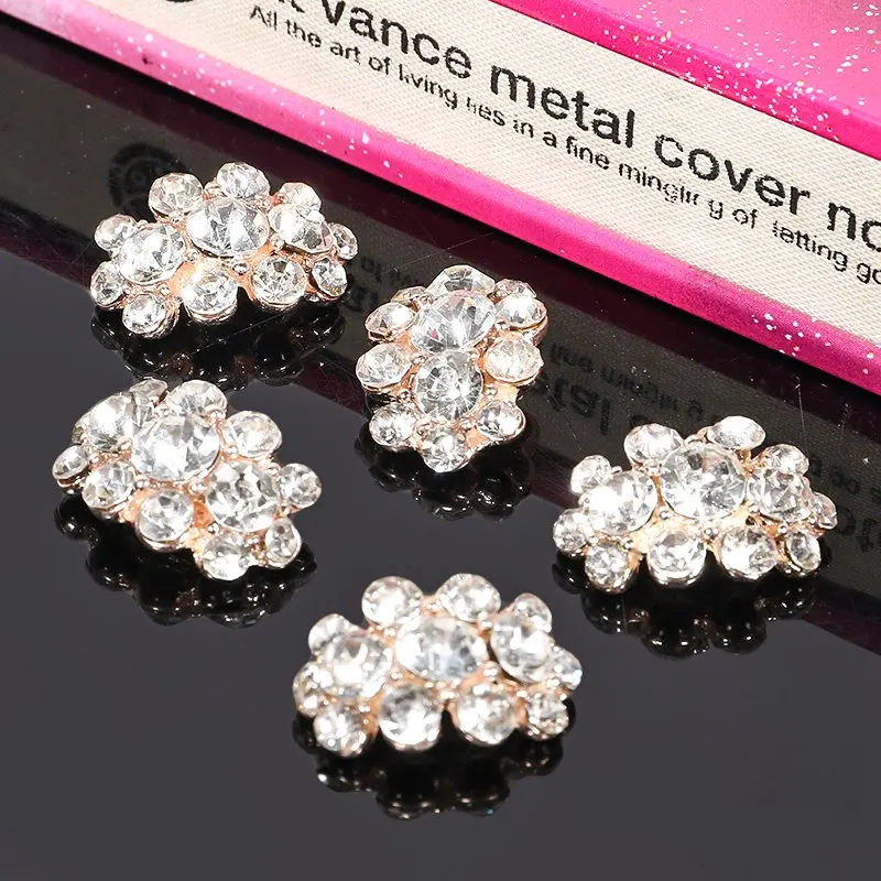 

2018New 100Pcs Rhinestone Arc Button for wedding clothes decoration or DIY hair accessories HZ420